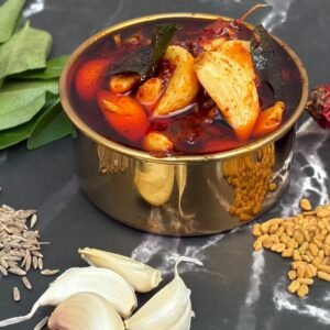 "Homemade Andhra Garlic Pickle – Vasishta Godavari Pickles | Spicy, Tangy & Filled with Love"