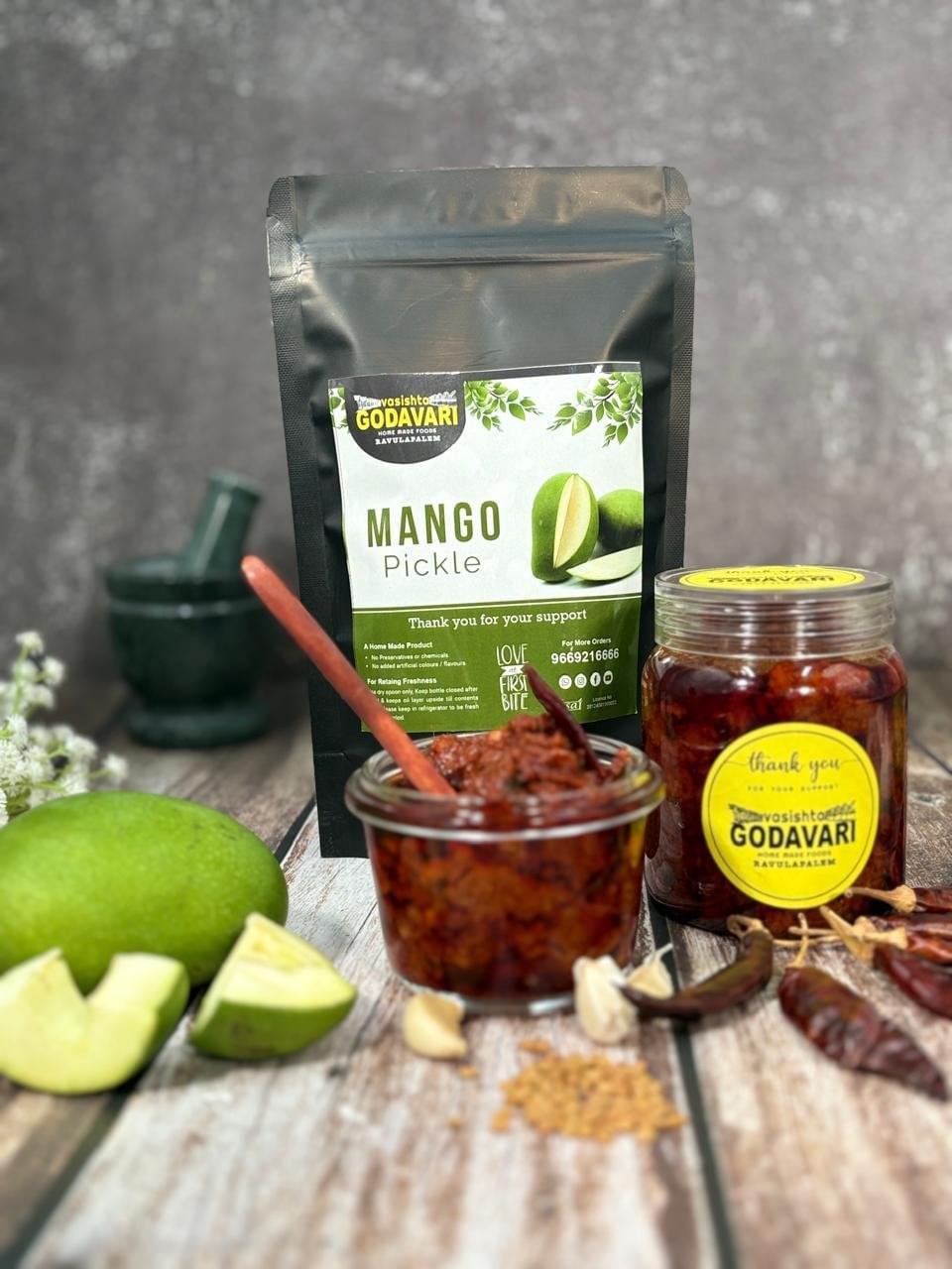 Authentic Andhra Mango Pickle – Vasishta Godavari Homemade Avakaya